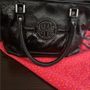 Tory Burch Black Patent Leather Satchel